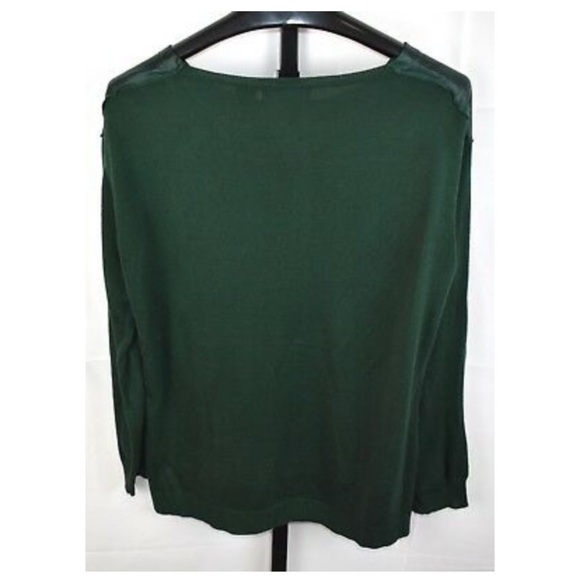 VERVE Dark Green Sweater with Silky Front - Picture 2 of 6